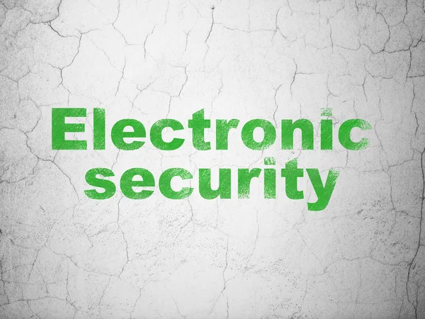 Conceito de segurança: Segurança eletrônica no fundo da parede — Fotografia de Stock
