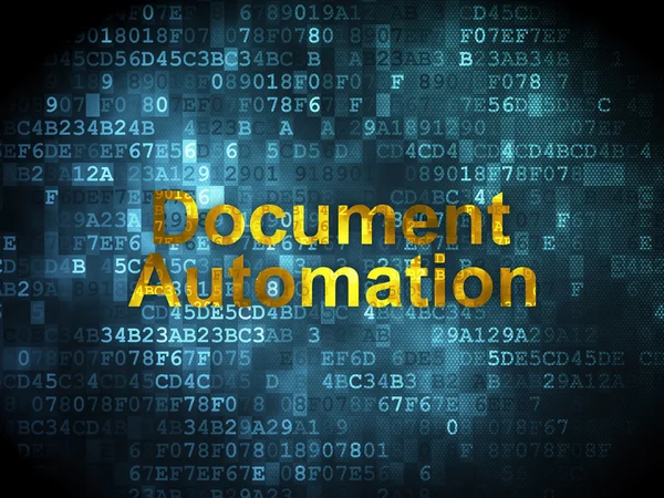 Financiën concept: automatisering op digitale achtergrond document — Stockfoto