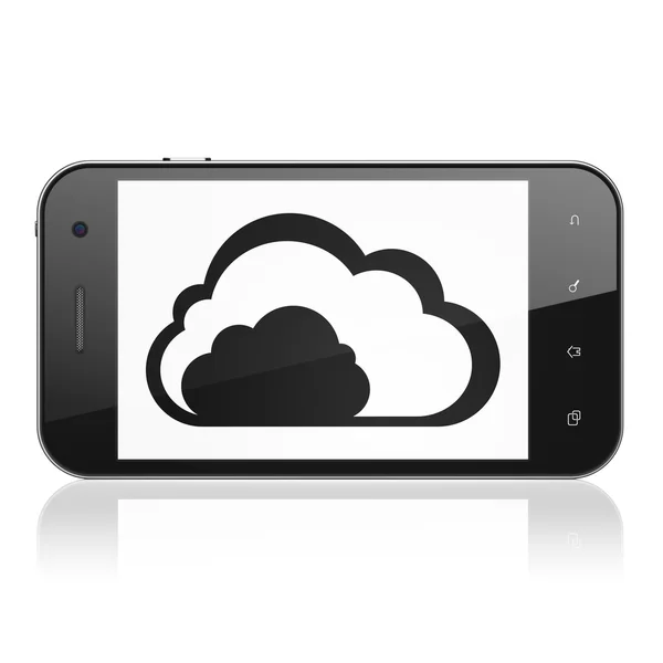 Concepto de tecnología Cloud: Cloud en smartphone —  Fotos de Stock