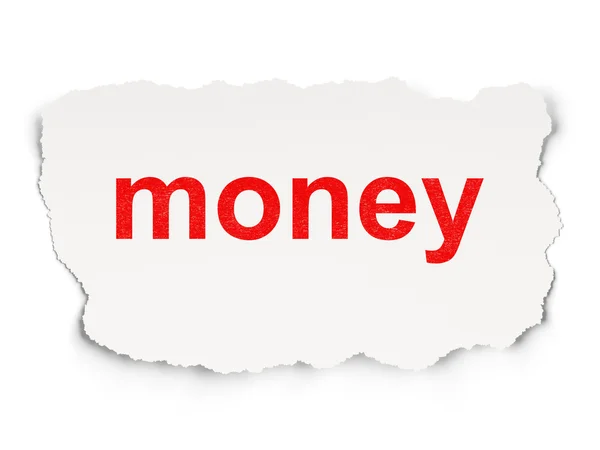 Concepto de negocio: Dinero sobre papel — Foto de Stock