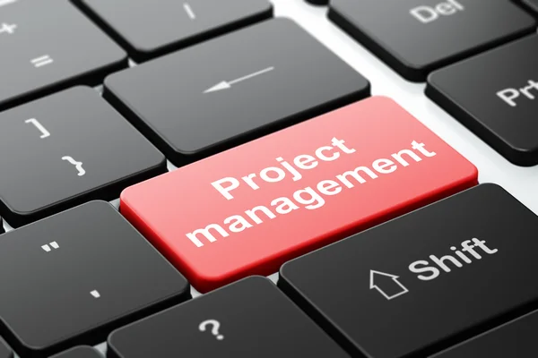 Business concept: Project Management on keyboard background — Stock Photo, Image