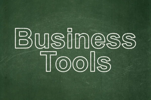 Finance concept: Business Tools on chalkboard background — Stock Photo, Image