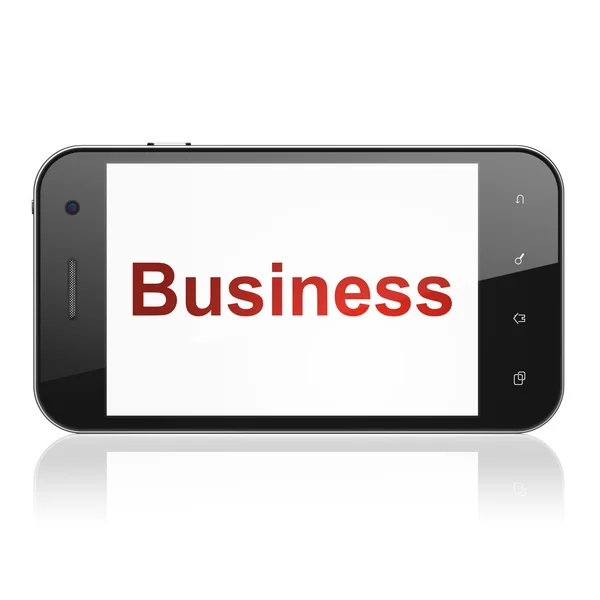 Podnikatelský koncept: podnikání na smartphone — Stock fotografie