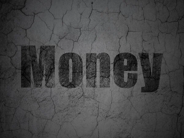 Business concept: Money on grunge wall background — Stock Photo, Image