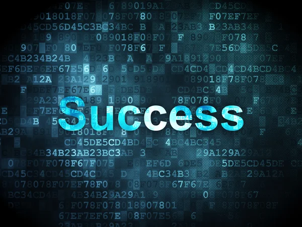 Bedrijfsconcept: succes op digitale achtergrond — Stockfoto