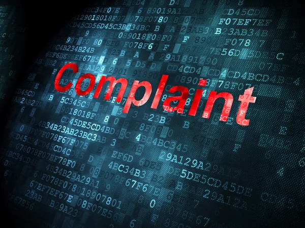 Law concept: Complaint on digital background — Stock Photo, Image