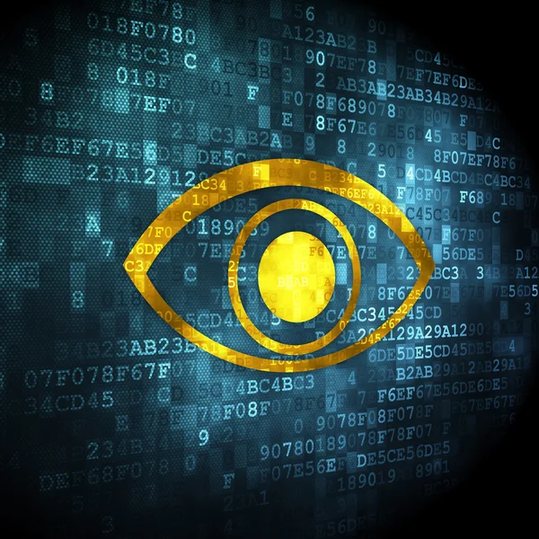 Protection concept: Eye on digital background — Stock Photo, Image