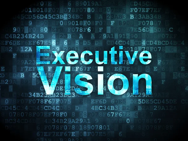 Concept d'entreprise : Vision exécutive sur fond numérique — Photo