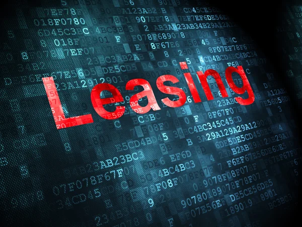 Koncepcja Biznesowa: leasingu na tle cyfrowy — Zdjęcie stockowe
