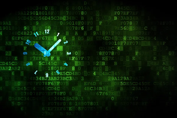 Time concept: Clock on digital background — Stock Photo, Image