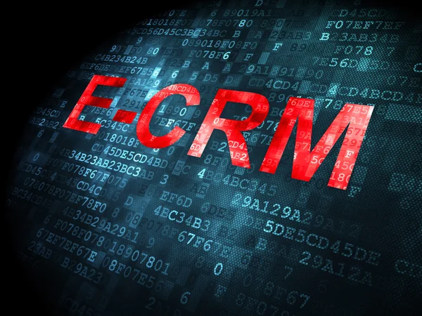 Business concept: E-CRM on digital background — Stock Photo, Image