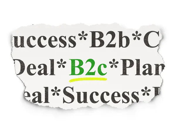 Business concept: B2c on Paper background — Stock Photo, Image