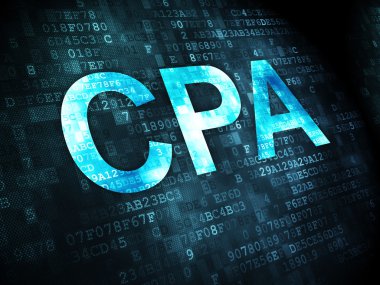 iş kavramı: cpa dijital arka plan üzerinde