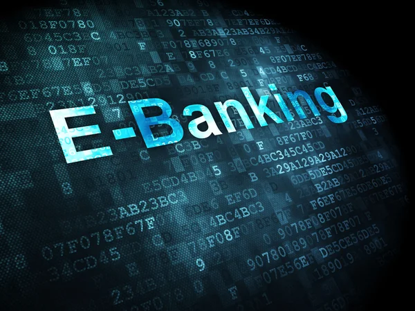 Επιχειρηματική ιδέα: e-banking σε ψηφιακό φόντο — Φωτογραφία Αρχείου