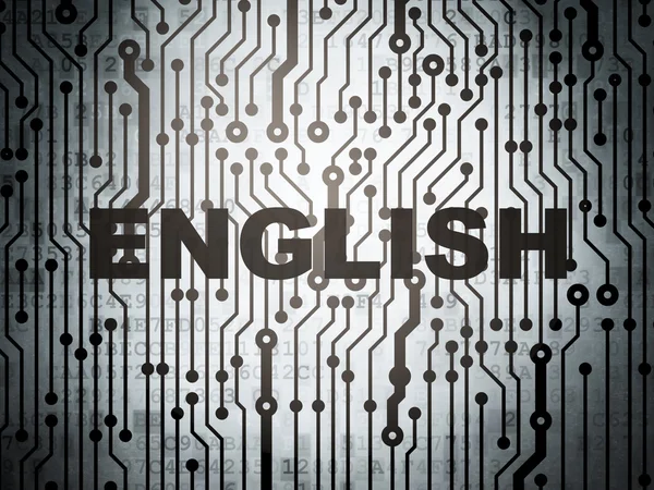 Education concept: circuit board with English — Stock Photo, Image