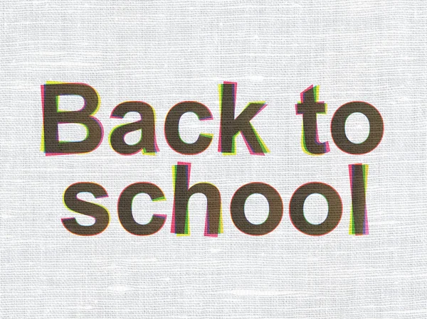 Utbildning koncept: tillbaka till skolan på tyg textur bakgrund — Stockfoto