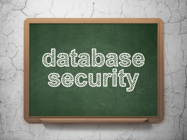 Safety concept: Database Security on chalkboard background — Stock Photo, Image