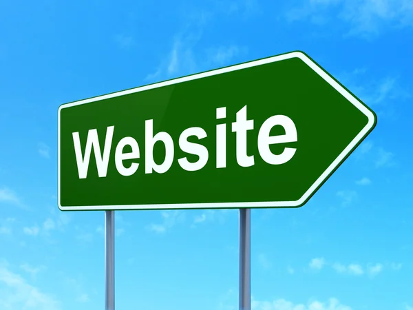 Web development concept: Website on road sign background — Stock Photo, Image