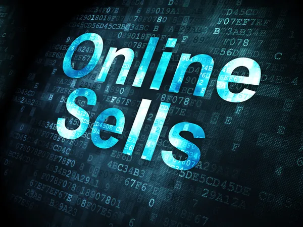 Finans konceptet: online säljer på digital bakgrund — Stockfoto