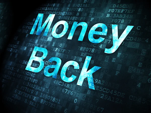 Business concept: Money Back su sfondo digitale — Foto Stock