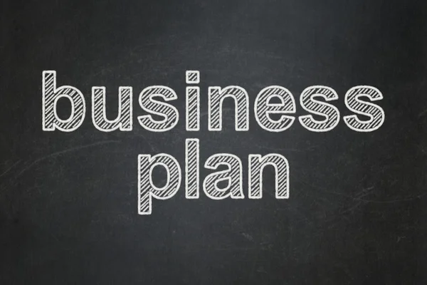 Business concept: Business Plan on chalkboard background — Stock Photo, Image