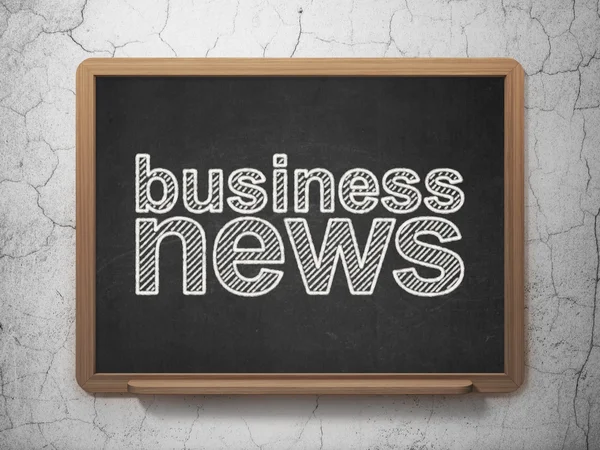 News concept: Business News sullo sfondo della lavagna — Foto Stock