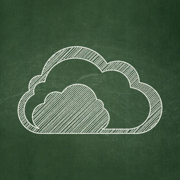 Concept de Cloud Computing : Cloud sur fond de tableau — Photo