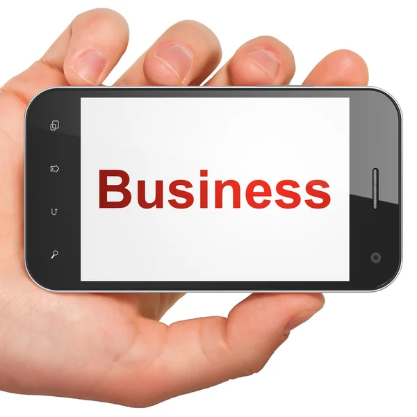 Business concept: Business on smartphone — Stock Photo, Image
