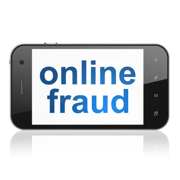 Privacy concept: online fraude op smartphone — Stockfoto