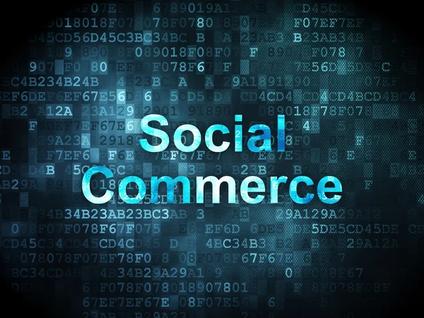 Concept de finance : le commerce social sur fond numérique — Photo