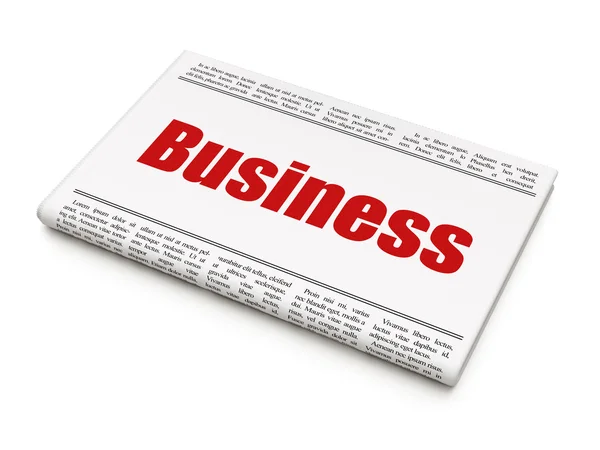 Business concept: newspaper headline Business — Stock Photo, Image