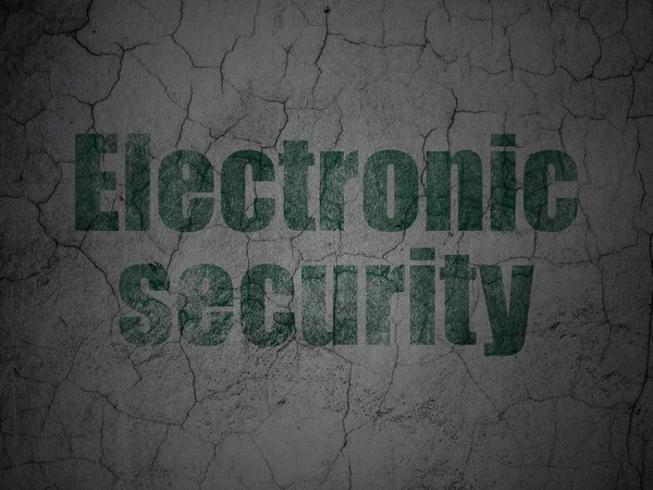 隐私权的概念： grunge 的背景墙上的电子安全 — 图库照片