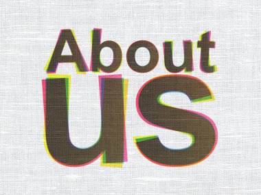 reklam kavramı: kumaş dokusu zemin üzerine Hakkımızda