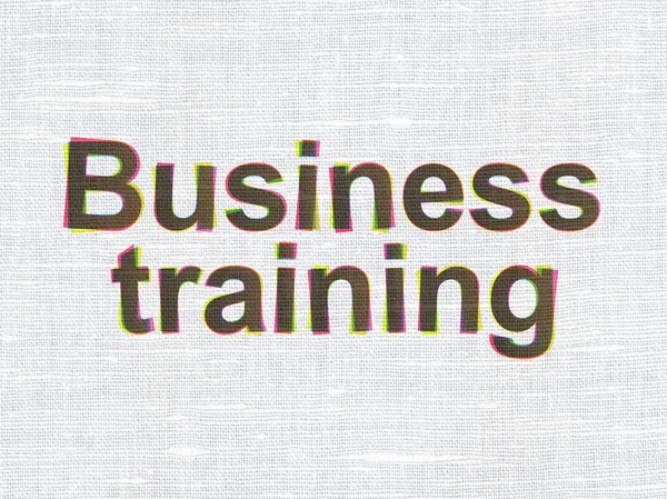 Ausbildungskonzept: Business-Training auf textilem Hintergrund — Stockfoto