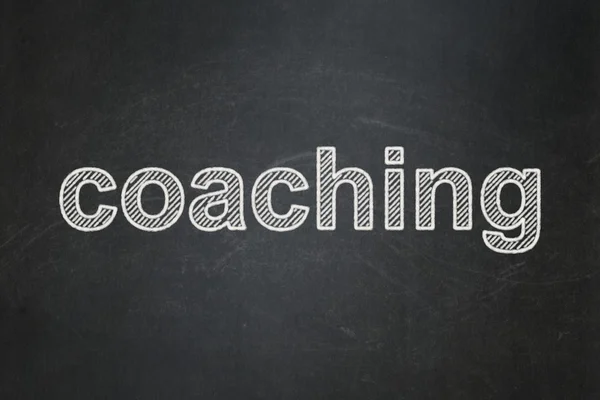 Onderwijs concept: coaching op schoolbord achtergrond — Stockfoto