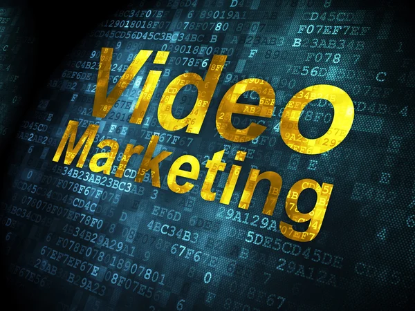 Concetto di finanza: Video Marketing su sfondo digitale — Foto Stock