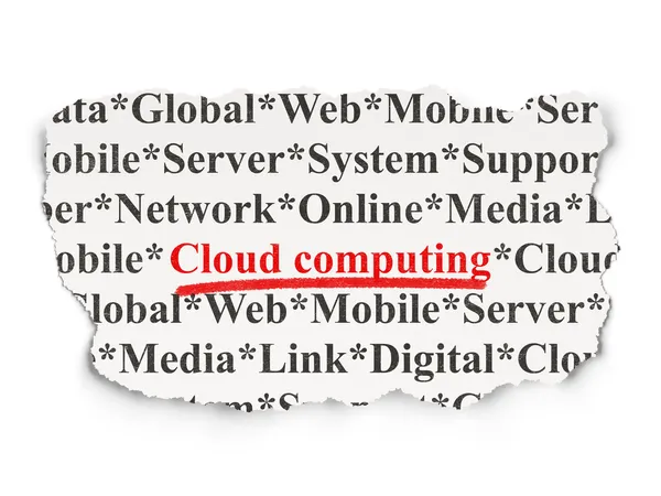 Cloud computing koncepce: cloud computingu na pozadí — Stock fotografie