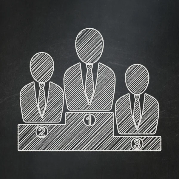 Law concept: Business Team on chalkboard background — Stock Photo, Image