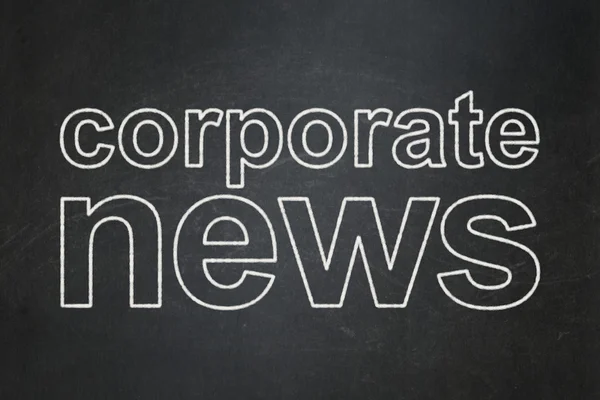 Concepto de noticias: Noticias corporativas en el fondo de pizarra —  Fotos de Stock