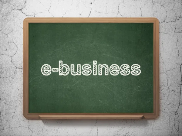 Conceito de financiamento: E-business on chalkboard background — Fotografia de Stock