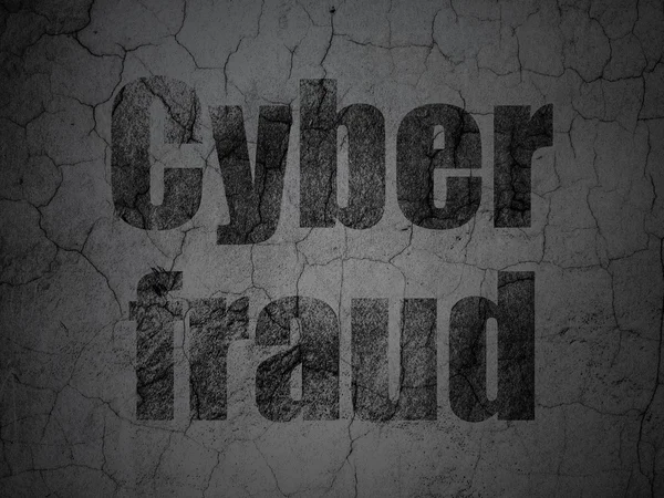 Concept de sécurité : Cyber Fraud sur fond de mur grunge — Photo