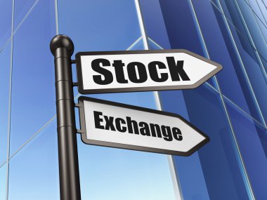 iş kavramı: işareti borsa binasında arka plan
