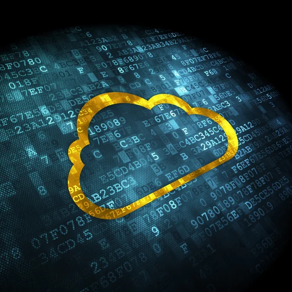 Cloud networking concept: Cloud on digital background — Stock Photo, Image