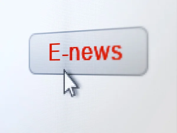 Concepto de noticias: E-news on digital button background — Foto de Stock