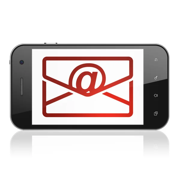 Concepto de Finanzas: Email en smartphone — Foto de Stock