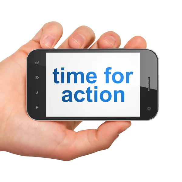 Timeline concept: Time for Action on smartphone — Stock Photo, Image