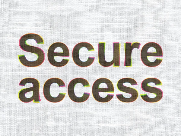 Security concept: Secure Access on fabric texture background — Stock Photo, Image