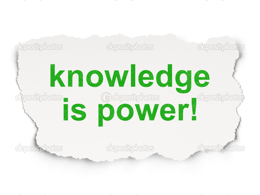 Education concept: Knowledge Is power! on Paper background