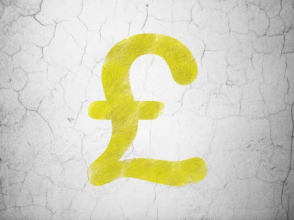 Currency concept: Pound on wall background — Stock Photo, Image