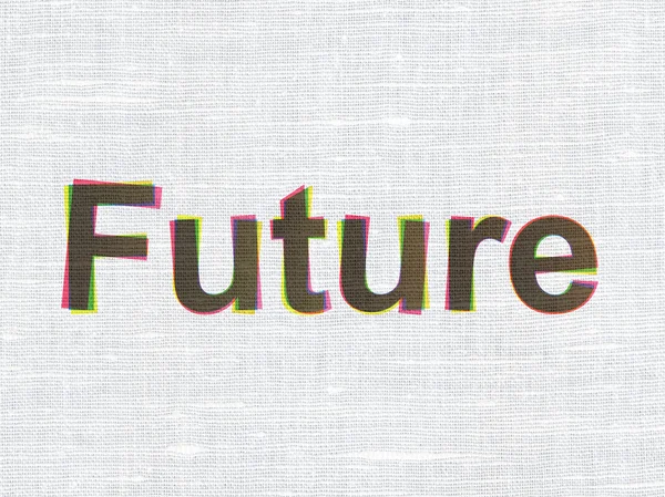 Timeline concept: Future on fabric texture background — Stock Photo, Image